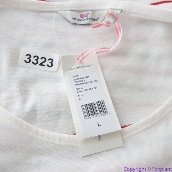 NEW Vineyard Vines 100% cotton Striped NANTUCKET Shift DRESS, L - Picture 14 of 16